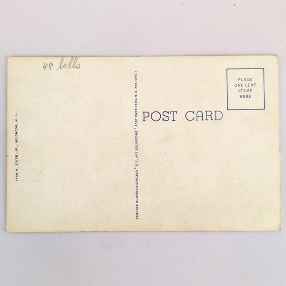 Washington Memorial National Carillon Valley Forge PA 1930s Linen Postcard Bells - Picture 2 of 2